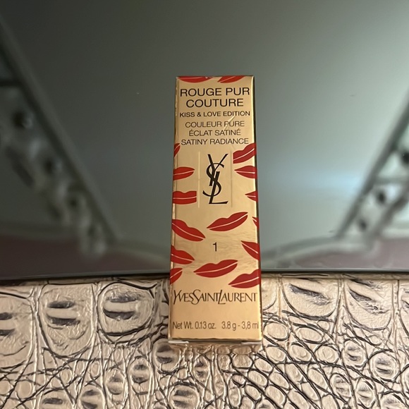 NIB! YSL Rouge Pur Couture Kiss & Love Collection Lipstick In Color #1. - Picture 7 of 11